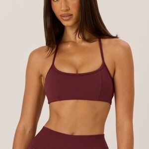 CSB - Serenity Contour Halter Crop - Burgundy